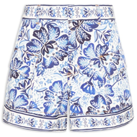 Short Feminino Sarja Paraíso de Flor - Branco