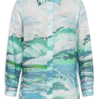 Camisa Feminina Paisagem - Azul