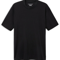 Camiseta De Manga Curta Em Algodão Premium Superlight - Preto