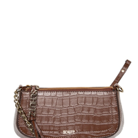 Bolsa Feminina Pequena Croco - Marrom