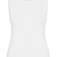 Regata Feminina Tricot Básica - Branco