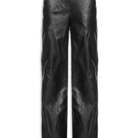 Calça De Couro Italiano Five Pockets - Preto