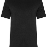 Camiseta Masculina Slim Fit Pima Gola Careca - Preto