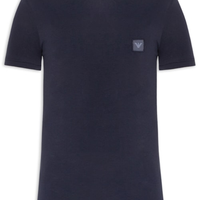 Camiseta Masculina Pijama Manga Curta Sleeve Crew Neck - Azul