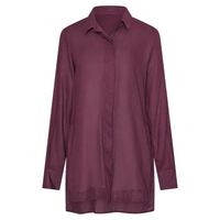 Camisão em viscose com linho orla cabernet