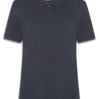 Polo Masculina Regular Friso Peitilho l - Azul