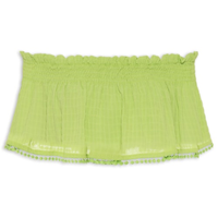 Top Cropped Ombro A Ombro Pala Lastex - Verde