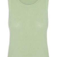 Regata Feminina Tricot Canelada - Verde