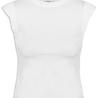Camiseta Feminina Manga Sobreposta - Branco