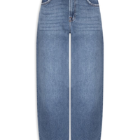 Calça Feminina Jeans Bonnie Curvilinear Santa Cruz With Raw Cut - Azul