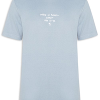 Camiseta Masculina Manga Curta Gola Careca Made In Brazil - Azul
