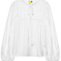 Bata Feminina Tela Cutwork Palermo - Branco