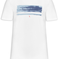 Camiseta Masculina Listra De Verão - Branco