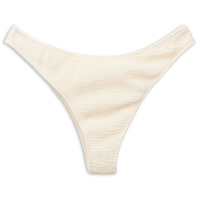 Calcinha De Biquíni Brasileira Crinkle Waves - Branco