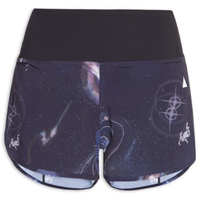 Short Feminino Basics Estampado Universo - Azul