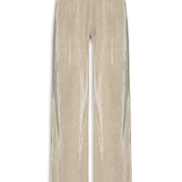 Calça Feminina Pantalona Plissada - Bege