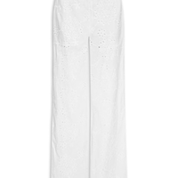 Calça Reta Feminina Em Laise - Branco