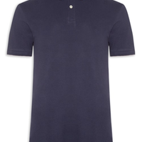 Polo Masculina Básica Classic 1 Friso Em Algodão - Azul