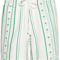 Short Masculino Beachwear Estampa Coqueiro - Verde - Basiq Men