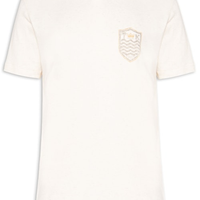 Camiseta Masculina Manga Curta Brasão Rustic Linen - Bege