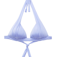 Parte De Cima De Biquíni Triângulo Shiny Satin - Azul
