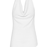 Blusa Feminina Assimétrica Com Decote Degagê - Branco