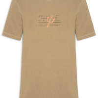 Camiseta Masculina Manga Curta Gola Careca Slim Stone Imperial - Bege