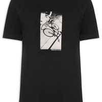 Camiseta Masculina Manga Curta Gola Careca Vintage Cycling - Preto