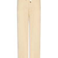 Calça Masculina Sarja Cós Elástico Cordão Slim - Bege