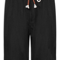 Bermuda Masculina Cós Elástico E Cordão - Preto
