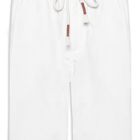 Bermuda Masculina Cós Elástico E Cordão - Branco