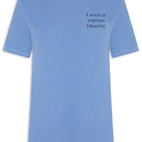 Camiseta Masculina Estampada Espresso Martini - Azul