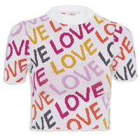 Blusa Jacquard Love - Off White