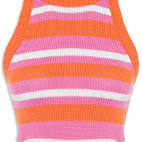 Blusa Tricot Listrada - Laranja