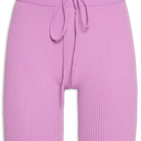Bermuda Biker Canelada Tricot - Lilás
