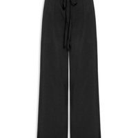 Calça Feminina Reta Com Amarração - Preto