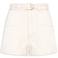 Short Feminino Com Cinto - Off White