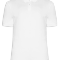Polo Masculina Slim Fit em Algodão Pima Peruano - Branco