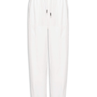 Calça Feminina Tencel Ampla Com Gorgurão - Branco