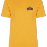 Camiseta Masculina Manga Curta Gola Careca Surginf Globe Over - Amarelo