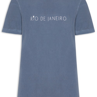 Camiseta Masculina Manga Curta Gola Careca Stone Rio - Azul
