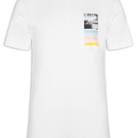 Camiseta Masculina Manga Curta Photos Nature - Branco