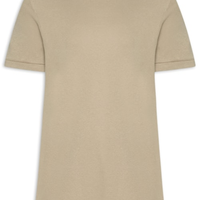 Camiseta Masculina Back Rustic Embroidered Mc - Bege
