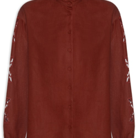 Camisa Feminina Crepúsculo Linho - Vermelho