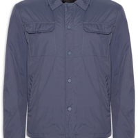 Jaqueta Masculina Puffer Com Bolso - Azul