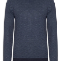 Suéter Masculino Gola Redonda Casual - Azul