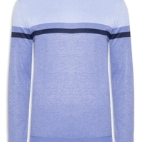 Suéter Masculino Gola Redonda Casual - Azul