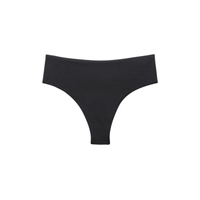 Calcinha De Biquíni Brasileira Cintura Alta Corset Charm - Preto