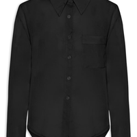 Camisa Feminina Básica Com Bolso - Preto