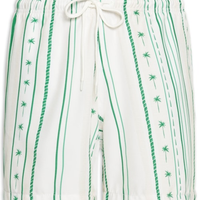 Short Masculino Beachwear Estampa Coqueiro - Verde - Basiq Men